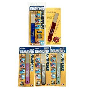 EZE-LAP 5 PACK SET Color Coded SF/F/M/C/XC Diamond Hones Sharpening Stones Hand